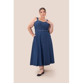 RE-LANCAMENTO - VESTIDO SUPER MIDI JEANS SAILOR MERCURY - BLUE + CINTO  1.jpg